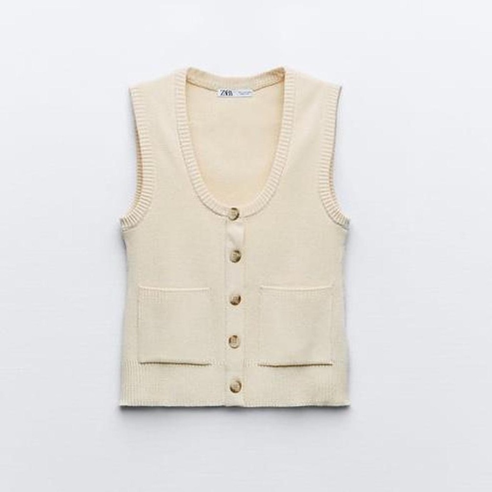 Zara Cream Women's Sweater Vest